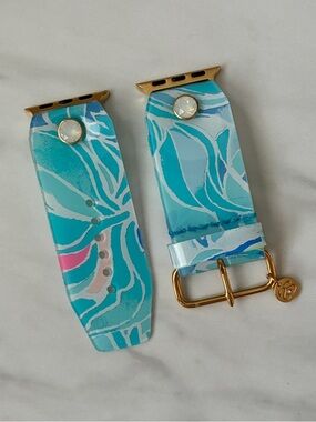 Spark*l Authentic Upcycled Lilly Pulitzer Waterproof Apple Watch Band - Size 1